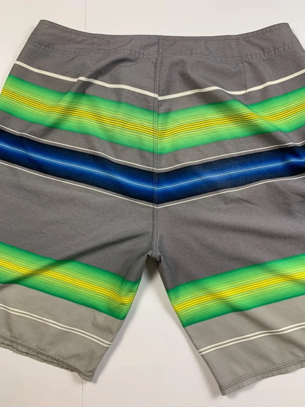 Ron Jon White Board Shorts with Orange & Black Logo